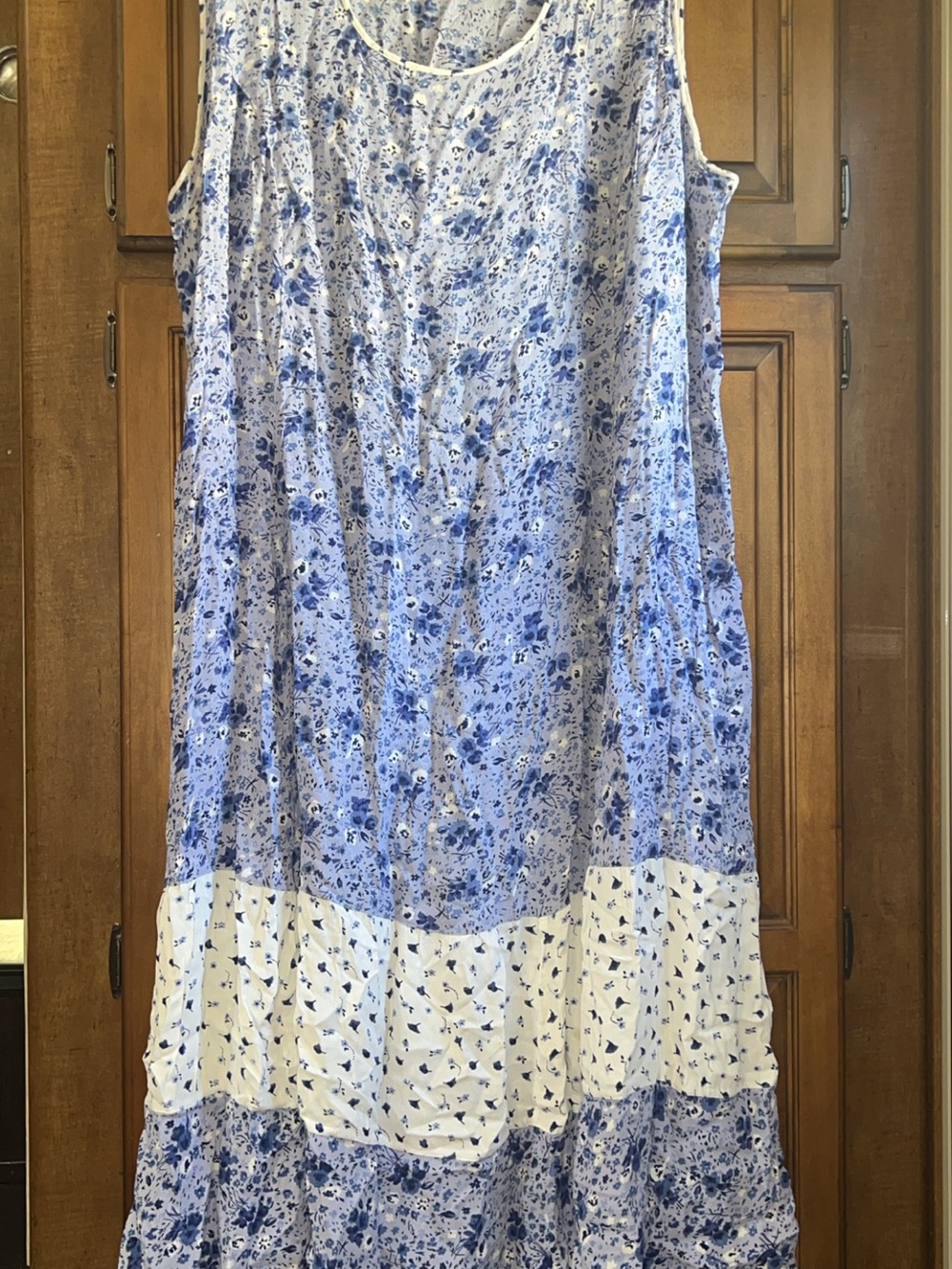 🌸Victoria Holley Boho Floral Patchwork Tiered Maxi Dress 3X - Picture 4 of 10